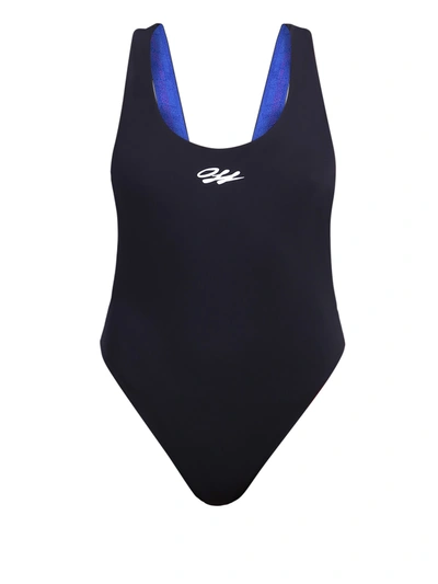 Shop Off-white Branded Swimsuit In Black