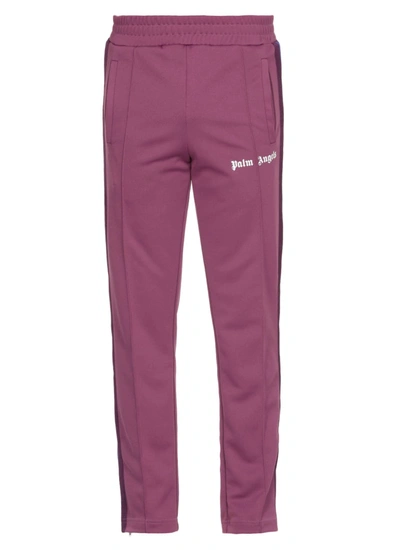 Shop Palm Angels Tech Fabric Track Pants In Grape White