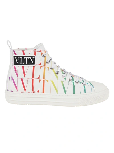 Shop Valentino High-top Sneakers Giggies In V Bianco As Sample Bianco