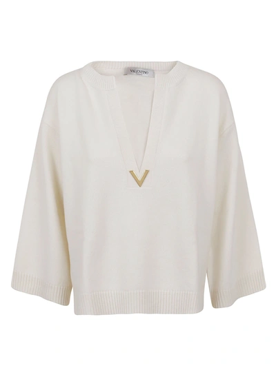 Shop Valentino Sweater In Avorio