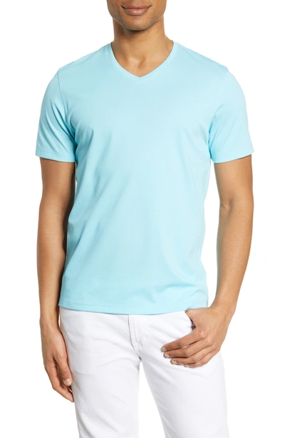 Shop Zachary Prell Brookville V-neck T-shirt In Turquoise