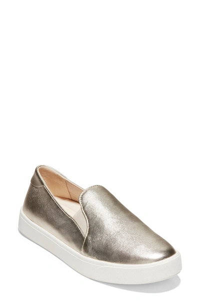 Shop Cole Haan Grandpro Spectator 2.0 Slip-on In Light Gold Leather