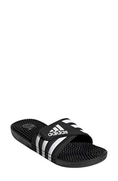 Shop Adidas Originals Adissage Slide Sandal In Cblack/ftw