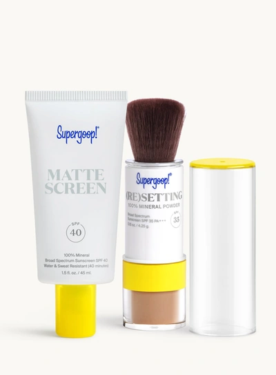 Shop Supergoop The Matte Prime & Reapply Set Sunscreen Deep !