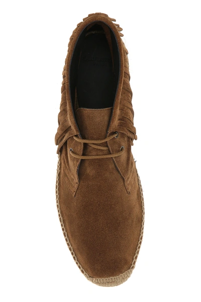 Shop Saint Laurent Brown Suede Ankle Boots Nd  Uomo 40