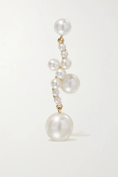 Shop Sophie Bille Brahe Ocean Perle 14-karat Gold Pearl Earring