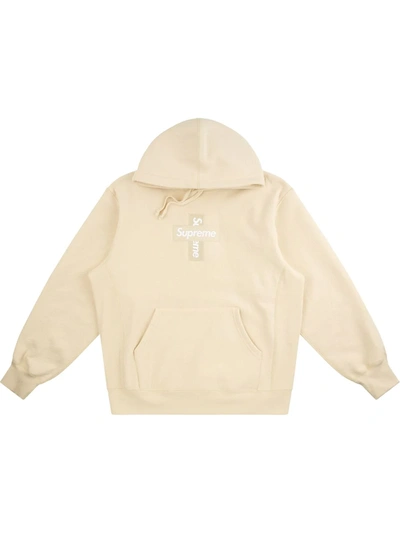 Supreme Cross Box Logo Hoodie In Neutrals ModeSens