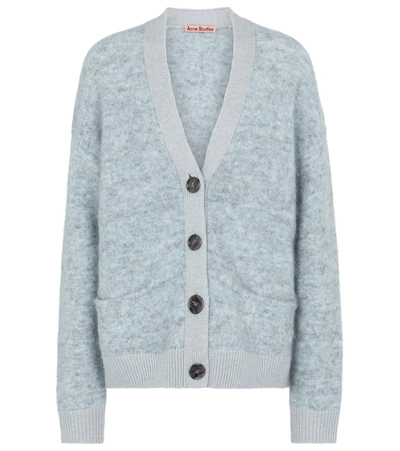 Shop Acne Studios Mohair And Wool-blend Cardigan In Grey