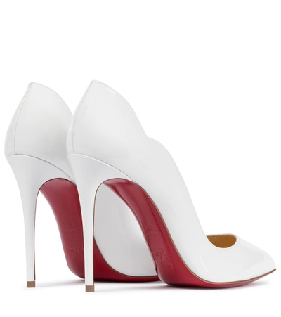 Shop Christian Louboutin Hot Chick 100 Patent Leather Pumps In White