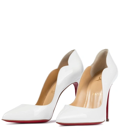 Christian Louboutin White Patent Leather Hot Chick Pumps In White