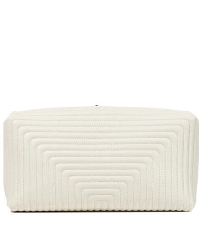 Shop Jil Sander Quilted Leather Clutch In White