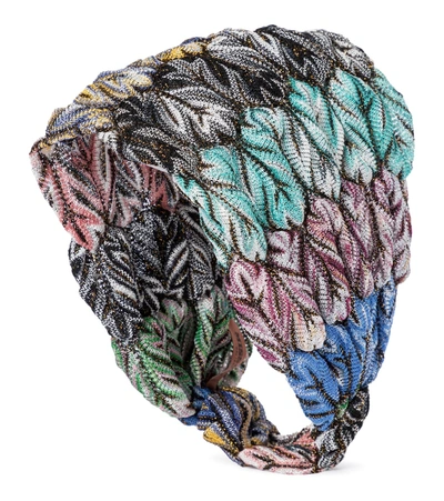 Shop Missoni Metallic Knit Headband In Multicoloured