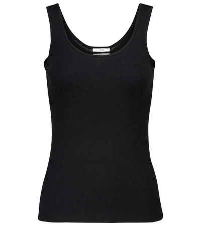 Shop Co Ribbed-knit Cashmere Tank Top In Black