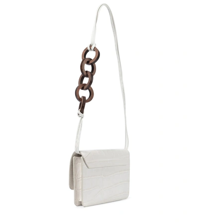 Shop Jacquemus Le Sac Riviera Leather Shoulder Bag In White