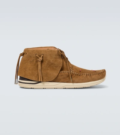 Shop Visvim Fbt Lhamo Folk Shoes In Brown