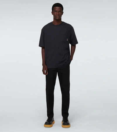 Shop Acne Studios Extorr Pink Label Pocket T-shirt In Black