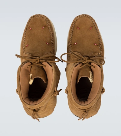 Shop Visvim Fbt Lhamo Folk Shoes In Brown