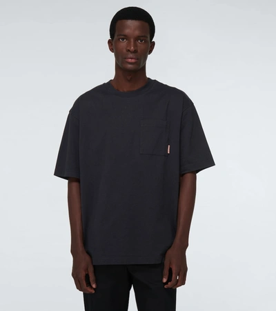 Shop Acne Studios Extorr Pink Label Pocket T-shirt In Black