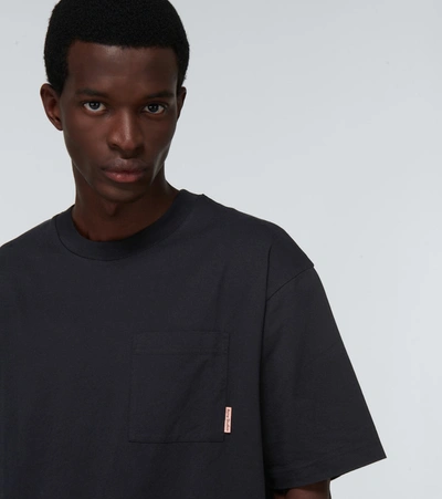 Shop Acne Studios Extorr Pink Label Pocket T-shirt In Black