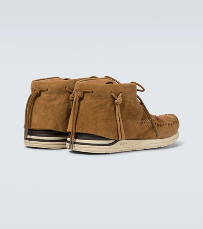 Shop Visvim Fbt Lhamo Folk Shoes In Brown