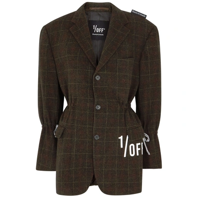 Shop 1/off Paris Checked Wool And Cashmere-blend Blazer In Multicoloured