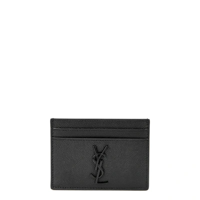 Shop Saint Laurent Black Leather Cardholder