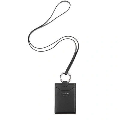 Shop Acne Studios Aelin Black Leather Card Holder