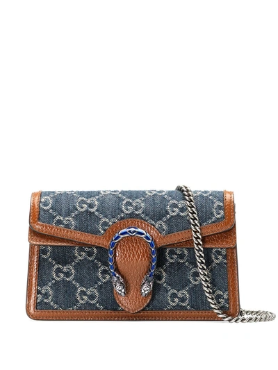 Shop Gucci Dionysus Super Mini Bag In Blue