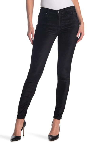 Shop Black Orchid Jude Mid Rise Super Skinny Velvet Jeans In Black
