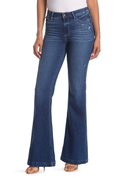 Shop Paige Genevieve High Rise Flare Jeans In Acoustic