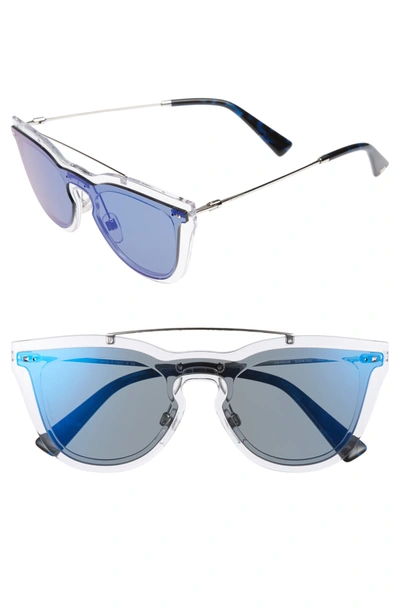 Shop Valentino 48mm Cat Eye Sunglasses In Blue Mir