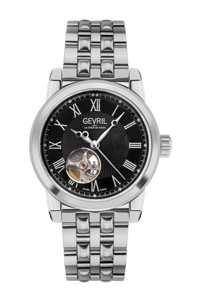 Shop Gevril Madison Stainless Steel Bracelet Watch, 39mm In Silver