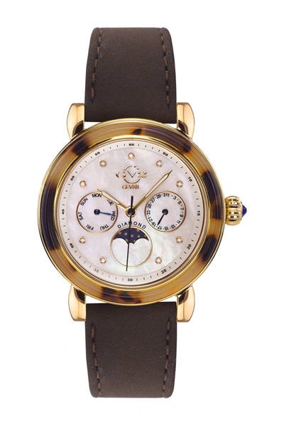 Shop Gevril Women's Moon Valley Swiss Diamond Watch In Brown