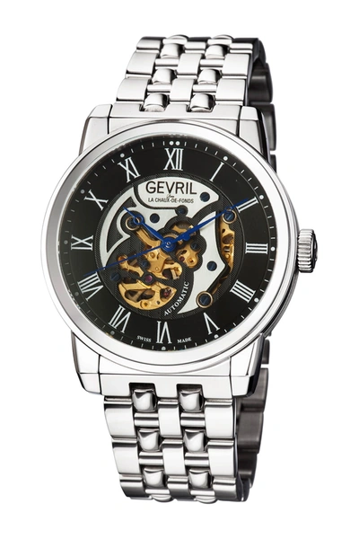 Shop Gevril Vanderbilt Bracelet Watch, 47mm In Stainless Steel