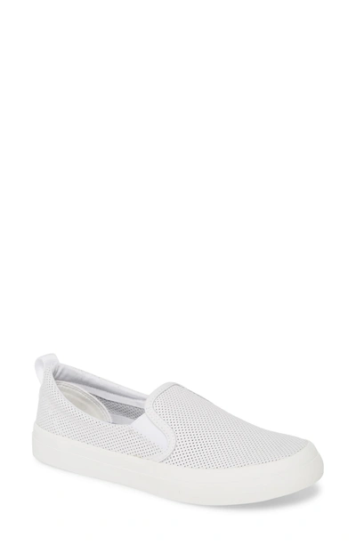 Sperry Crest Twin Gore Slip-on Sneaker In White Leather | ModeSens