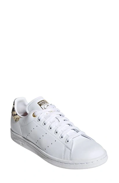 Shop Adidas Originals Stan Smith Sneaker In White/ Scarlet/ Gold