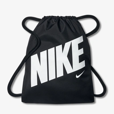 Nike Kids' Graphic Gym Sack (12l) In Black/white | ModeSens