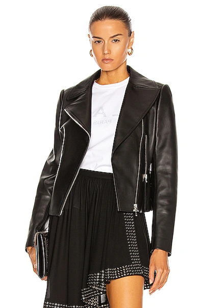 Shop Alaïa Edition 2003 Leather Biker Jacket In Noir