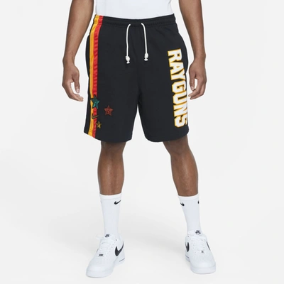 Shop Nike Dri-fit Rayguns Men's Premium Basketball Shorts In Black,university Gold,team Orange