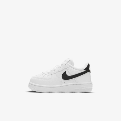 Shop Nike Force 1 Baby/toddler Shoes In White,black