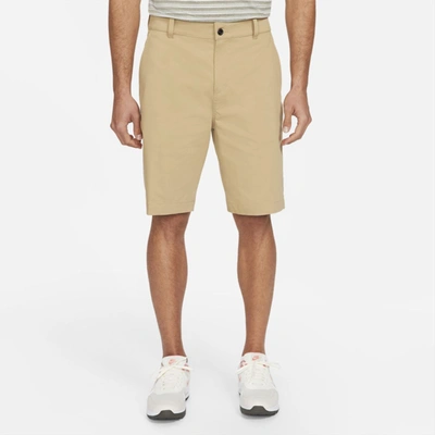 Shop Nike Men's Dri-fit Uv 10.5" Golf Chino Shorts In Brown
