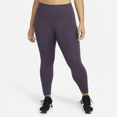 Shop Nike One Luxe Women's Mid-rise 7/8 Leggings In Dark Raisin,clear