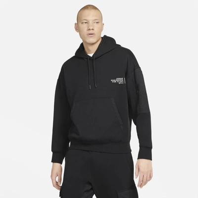 Shop Jordan 23 Engineered Men's Fleece Pullover Hoodie In Black,white
