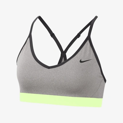 Shop Nike Indy Women's Light-support Padded Sports Bra In Carbon Heather,anthracite,barely Volt,black