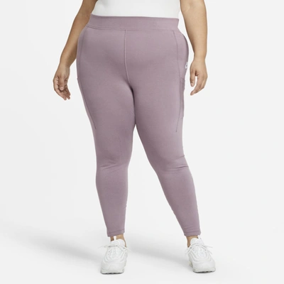 Shop Nike Air Women's High-waisted Leggings In Purple Smoke,white