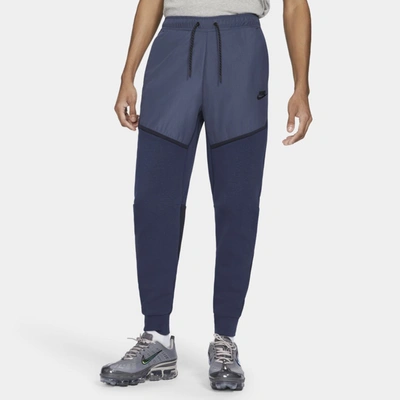 Shop Nike Sportswear Tech Fleece Men's Woven Joggers In Midnight Navy,thunder Blue,black