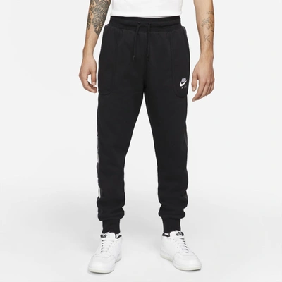 Shop Nike Air Men's Fleece Joggers In Black,dark Smoke Grey,white