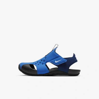Shop Nike Sunray Protect 2 Little Kids' Sandals In Blue