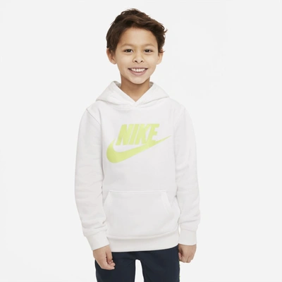 Shop Nike Sportswear Club Fleece Little Kids' Pullover Hoodie In White