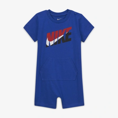 Shop Nike Baby Romper In Game Royal